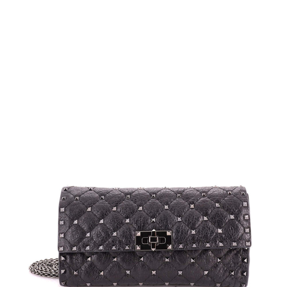 Valentino Garavani Small Rockstud Spike Wallet on Chain